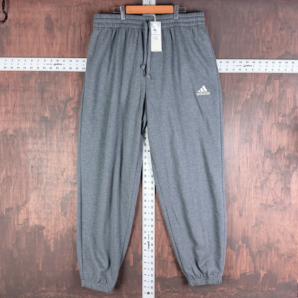 Adidas Performance Relaxed Fit Cuffed Fleece Sweatpants Pants Gray Men's XL NEW